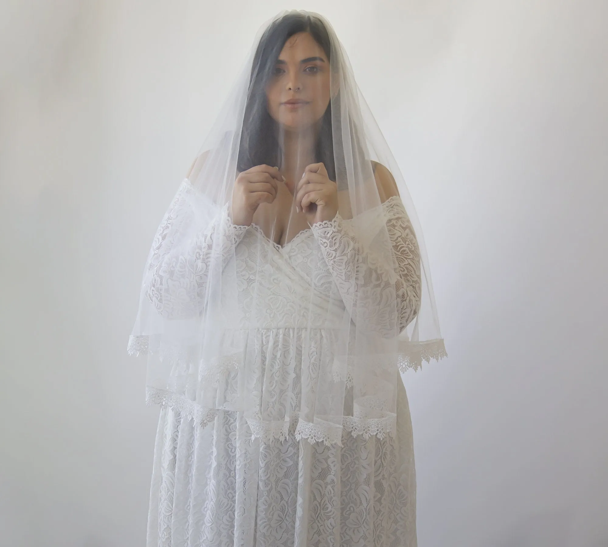 Ivory Tulle Veil #4060