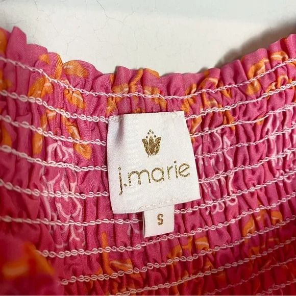 J. Marie Maeve Pink Floral Printed Smocked Waist Skort