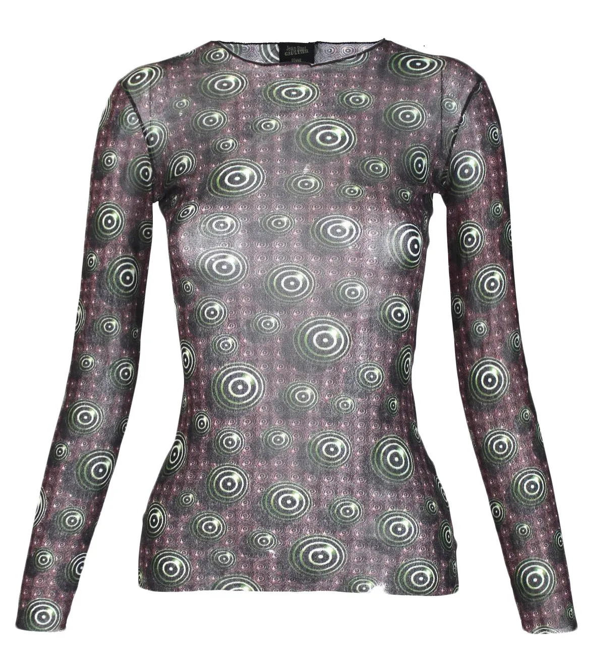 Jean Paul Gaultier MC Escher Print Mesh Top, AW96, Size 40 IT / US 4