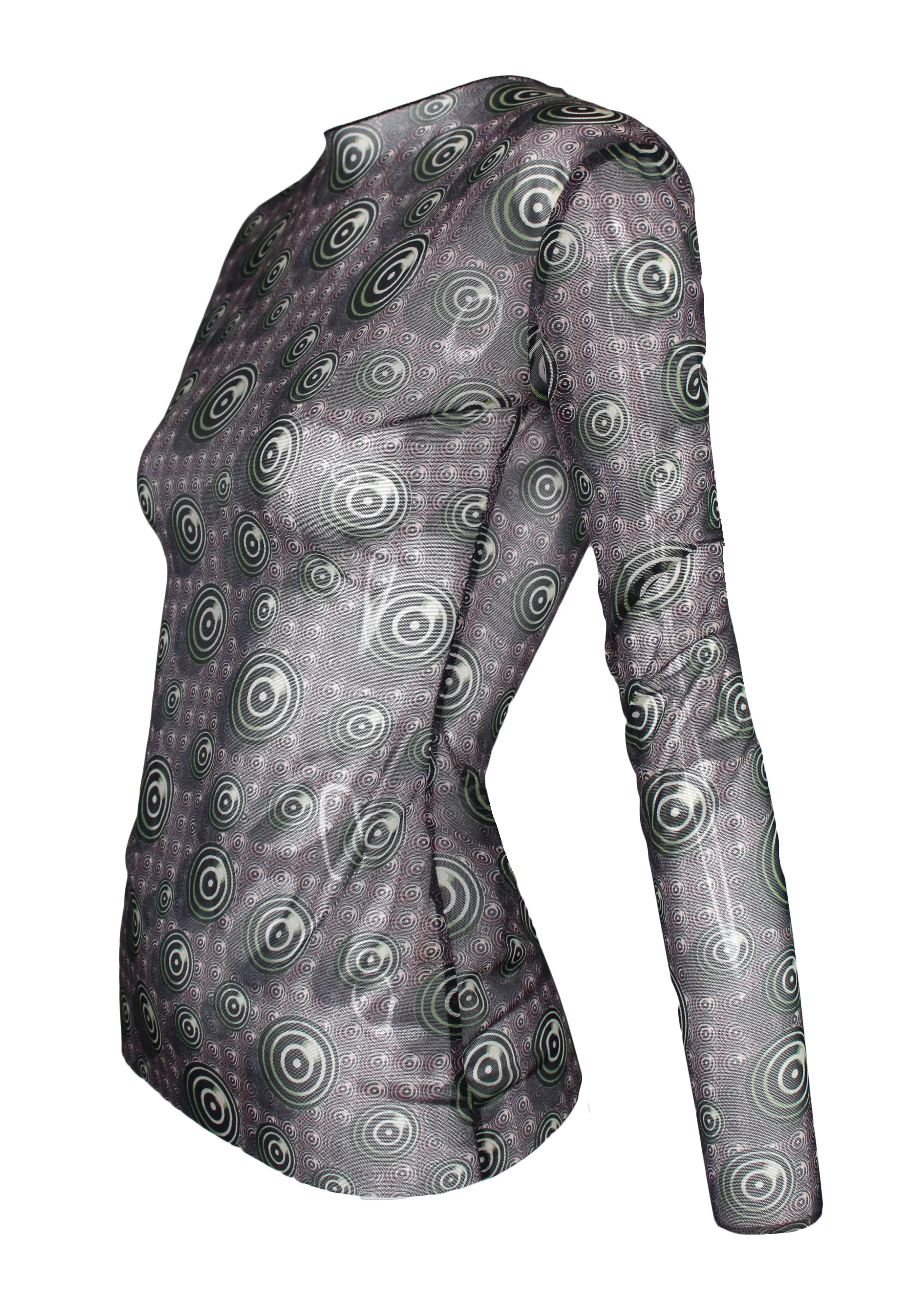 Jean Paul Gaultier MC Escher Print Mesh Top, AW96, Size 40 IT / US 4