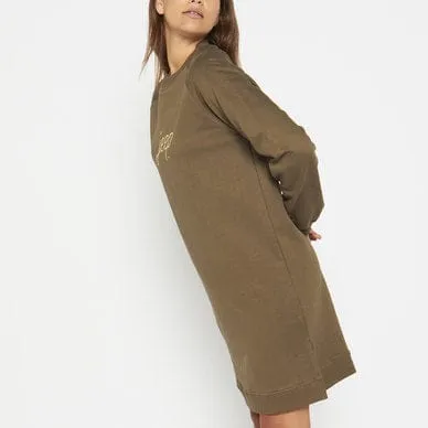 Jeep Longer Length Crew Neck Dress Olive