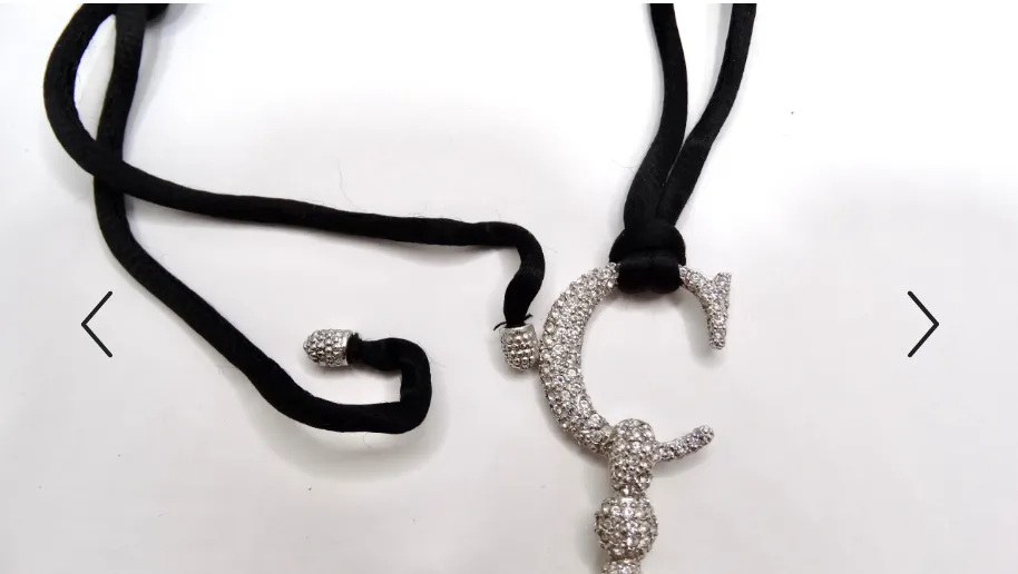 John Galliano for Christian Dior "CD "Crystallized Necklace