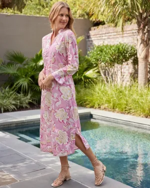 Jude Connally - Lyra Dress - Grand Floral Pink Gold