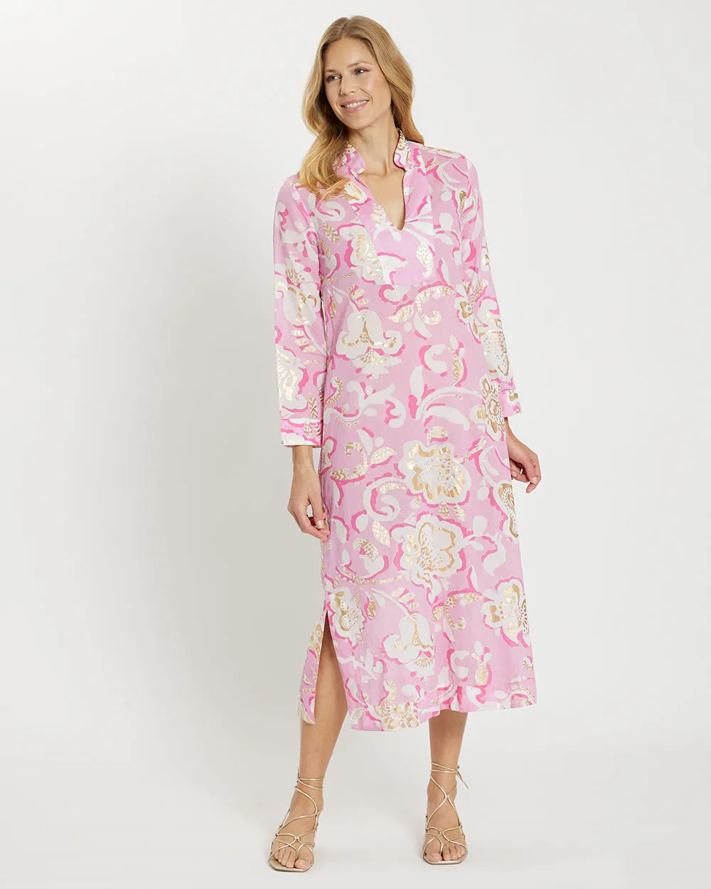 Jude Connally - Lyra Dress - Grand Floral Pink Gold