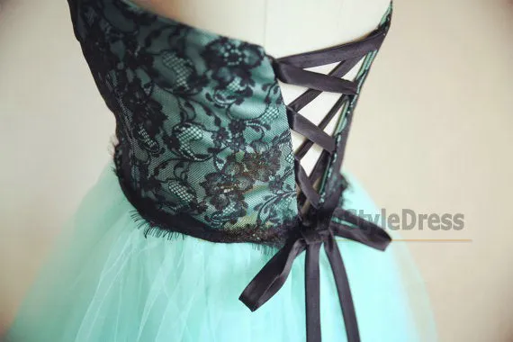 Knee Length Mint Green Vintage Homecoming Dress