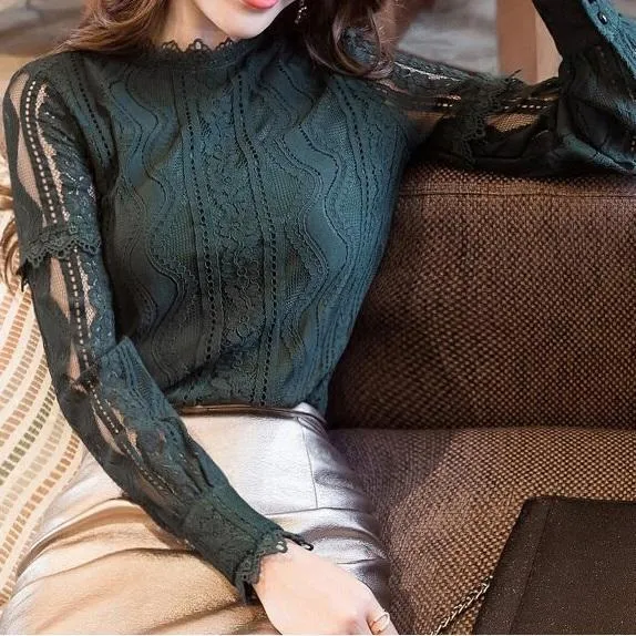 Lace & Mesh Shirt