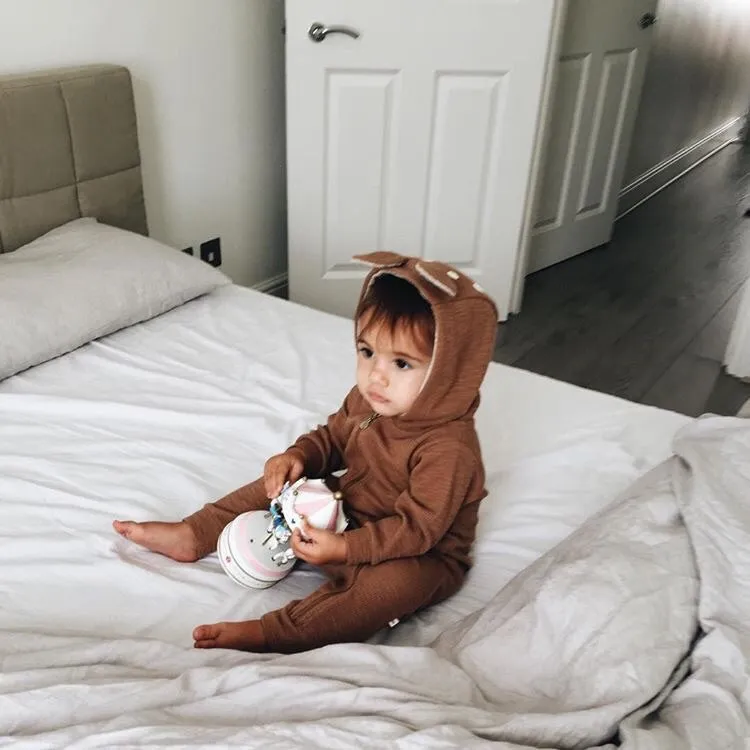 Lala Bambi Hood Jumpsuit (Camel)