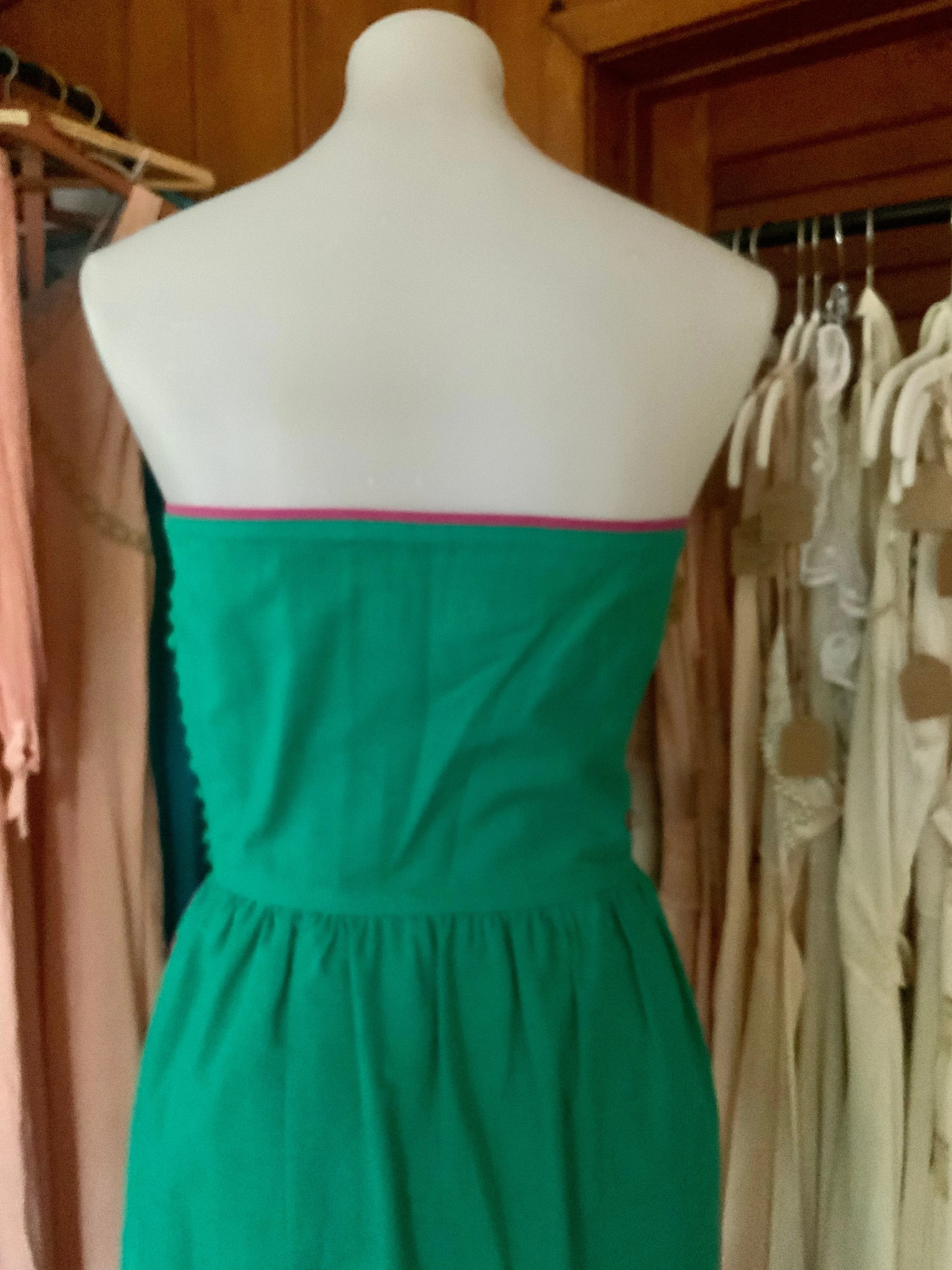 Lanvin Strapless Cotton Dress - 80s