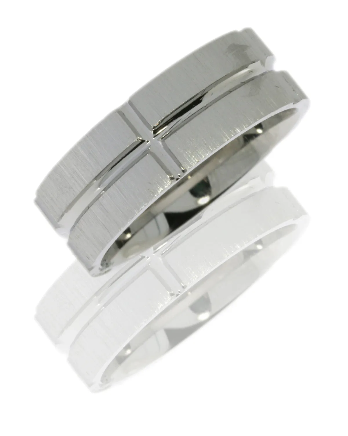 Lashbrook Cobalt Chrome Band With Groove Design & Polish and Satin Finishes, CC8F11V5SEG POLISH GROOVE-CROSS SATIN