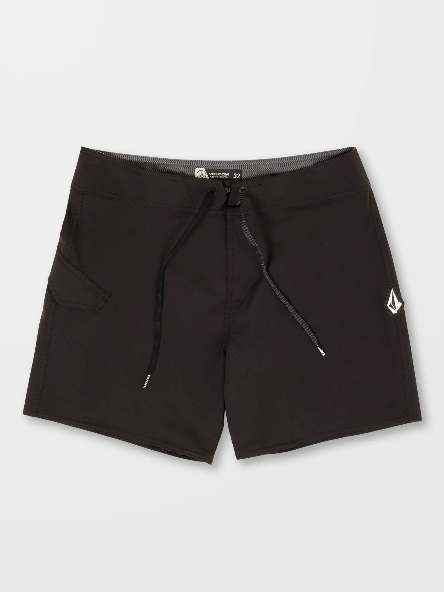 Lido Solid Mod 16" Boardshort - BLACK