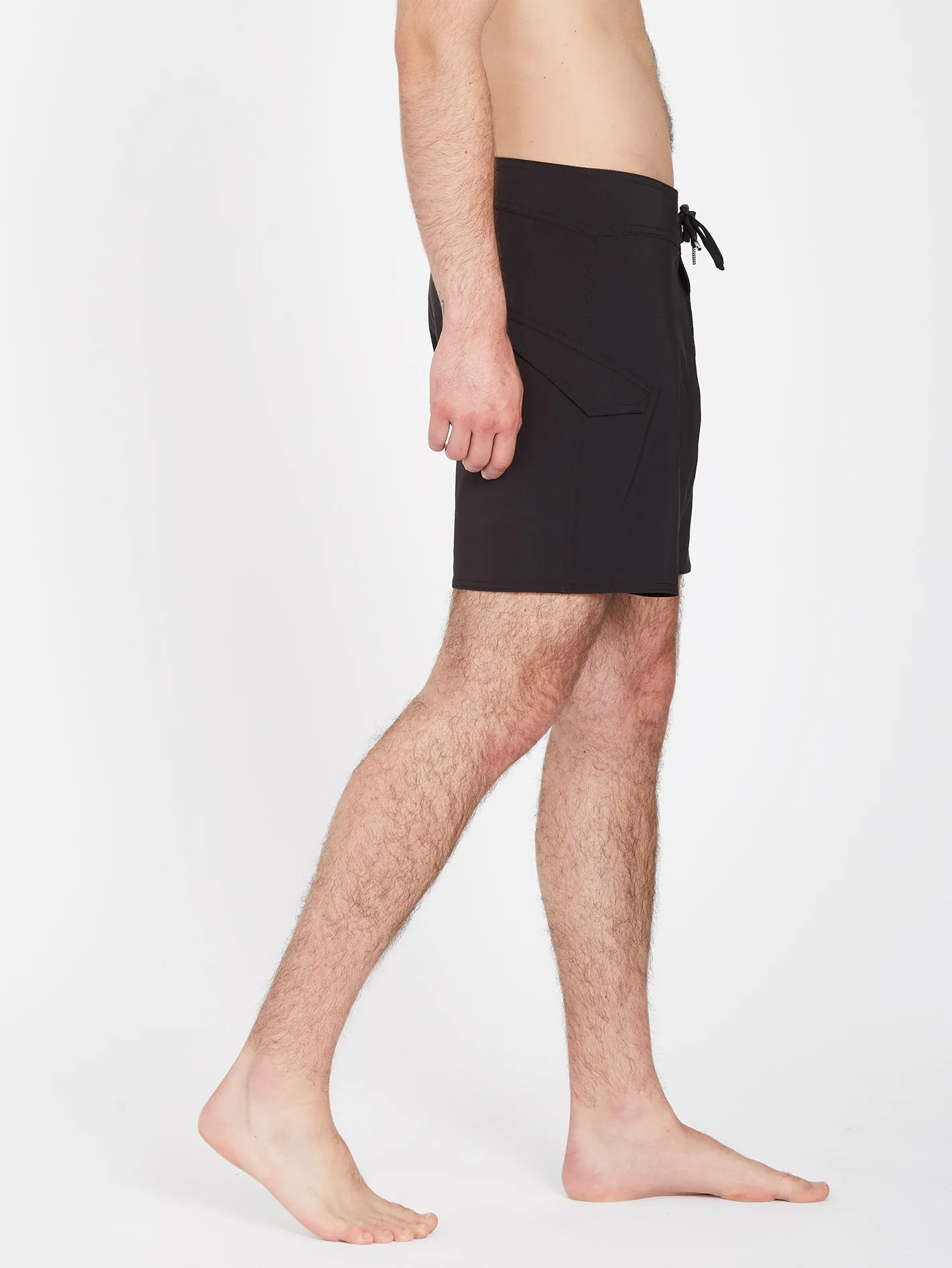 Lido Solid Mod 16" Boardshort - BLACK