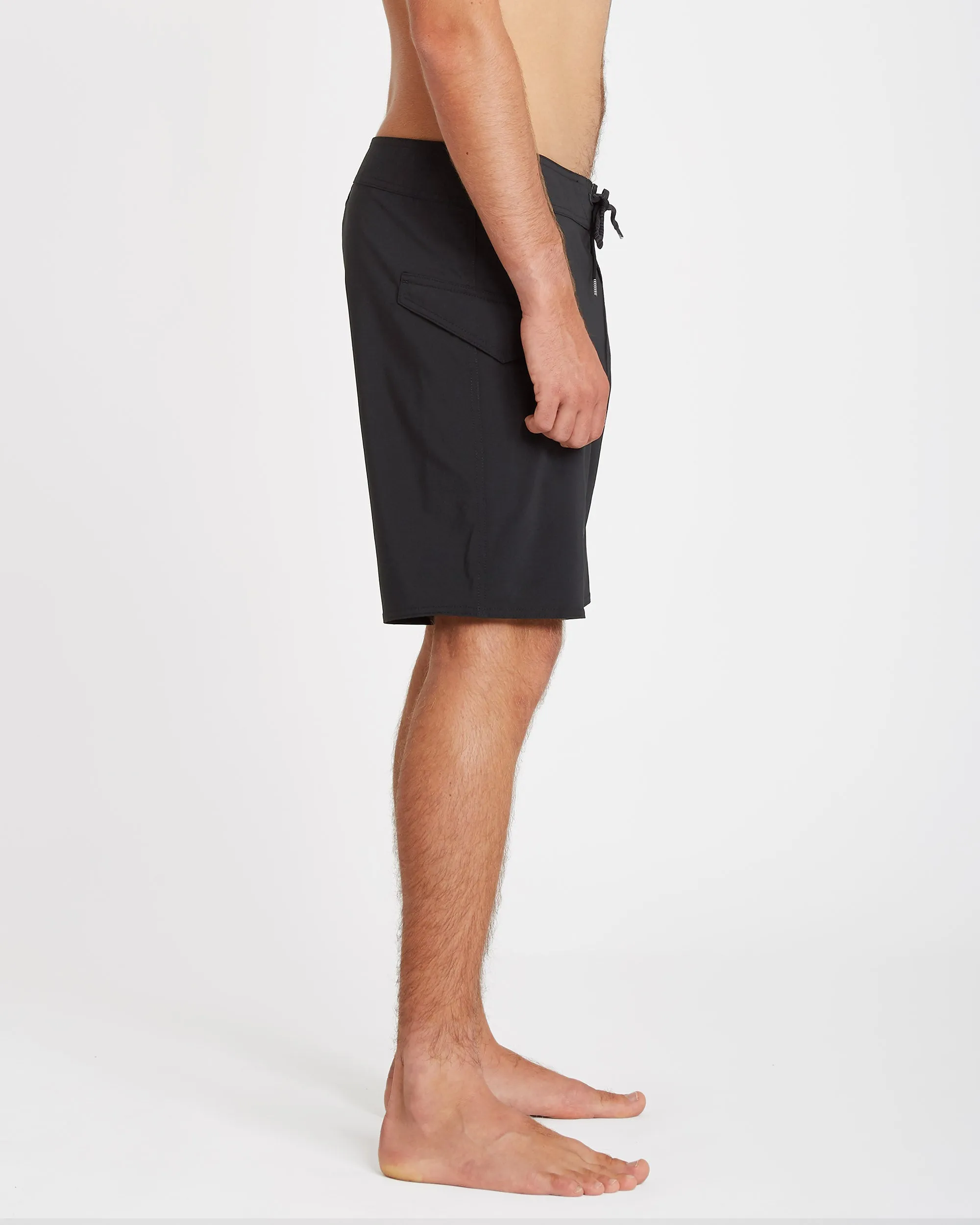 Lido Solid Mod 18" Boardshort - BLACK