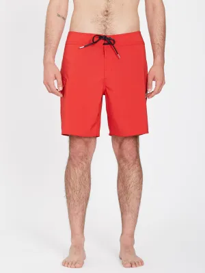 Lido Solid Mod 18" Boardshort - RIBBON RED