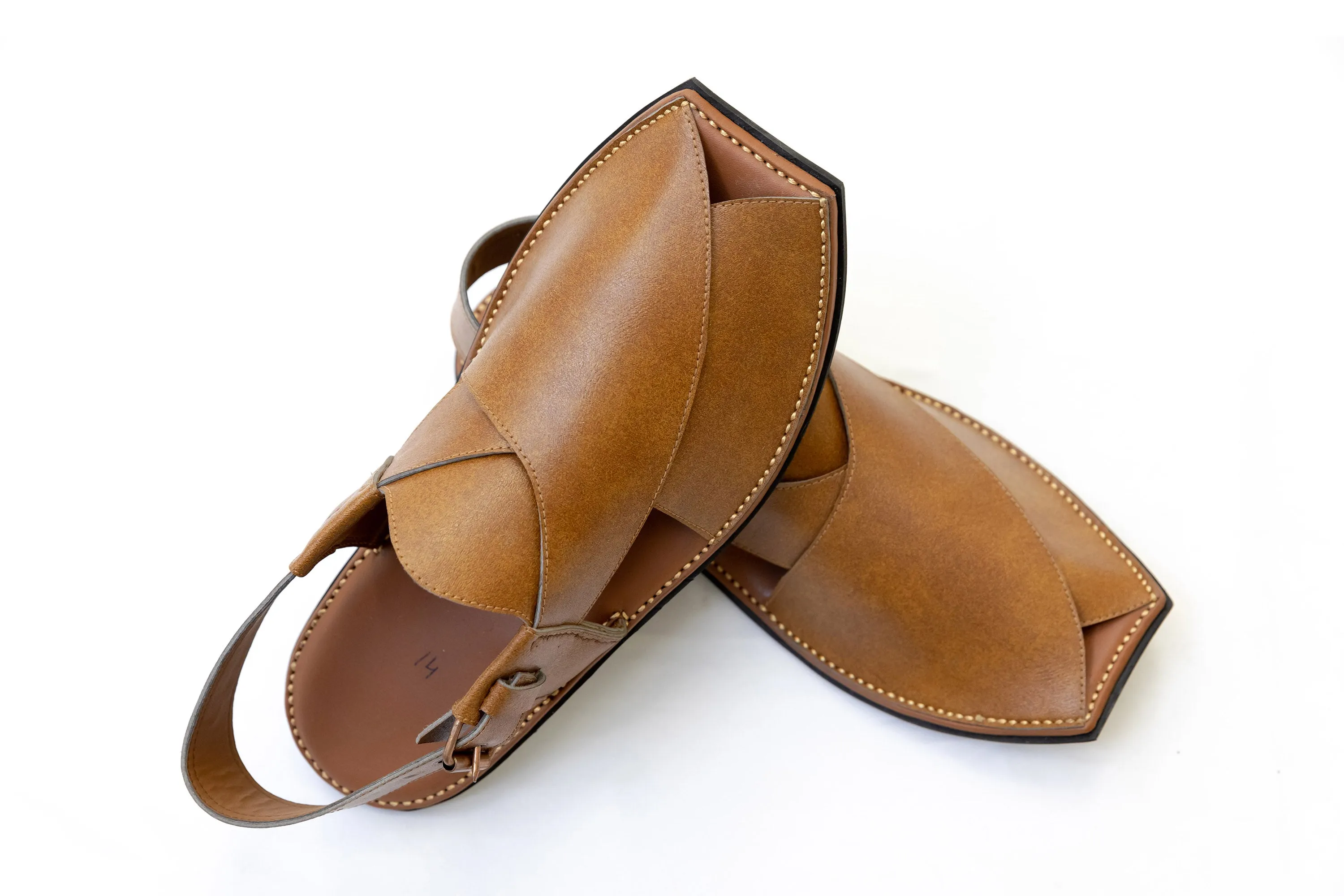 Light Brown Peshawari Chappal - Sandals - Men's