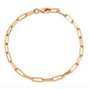 [Lightweight] Flat Elongated Cable Bracelet (14K)