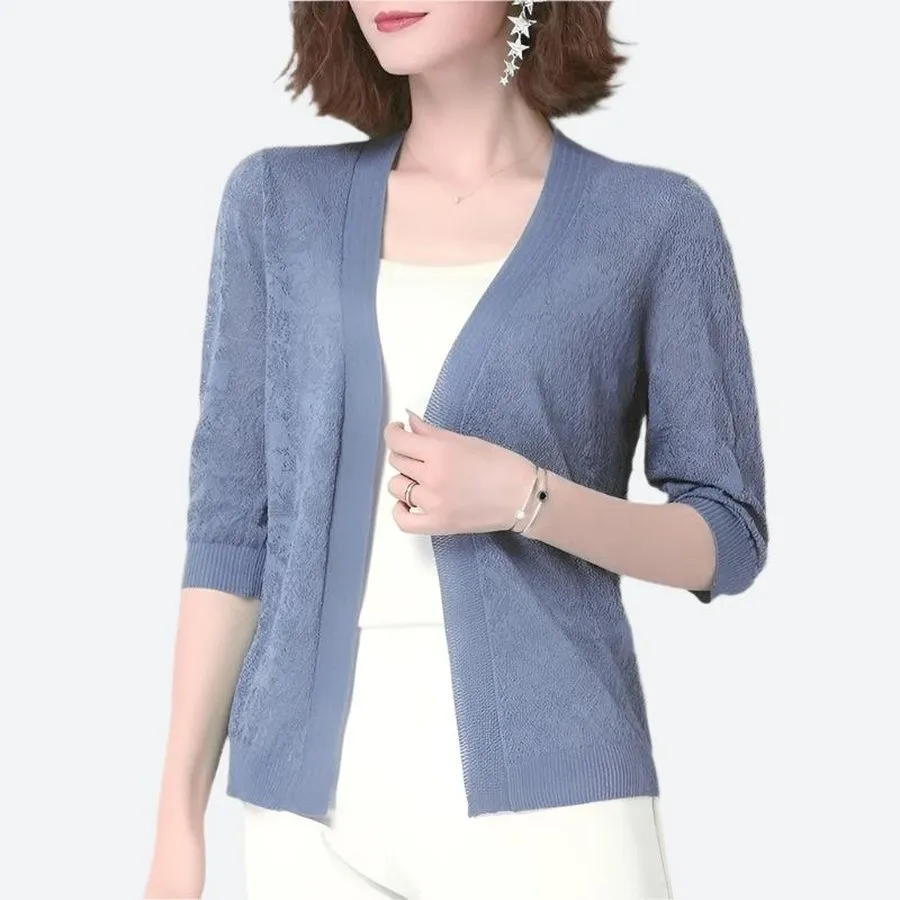 Lightweight Open-Front Knit Cardigans