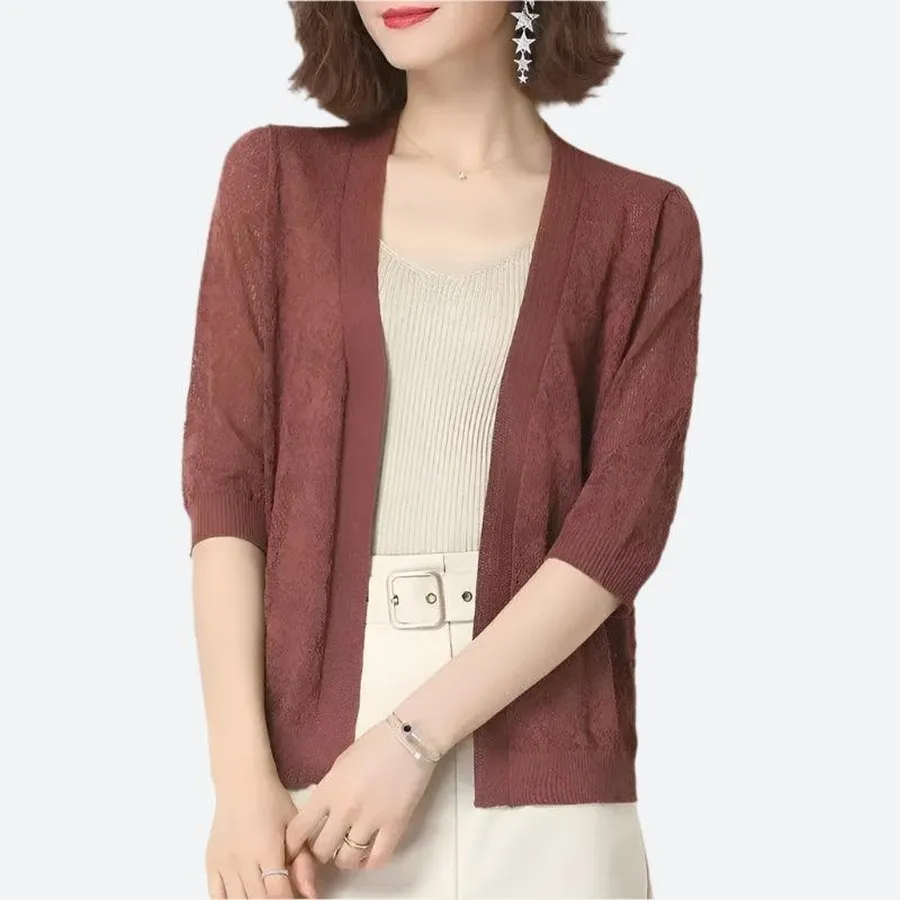 Lightweight Open-Front Knit Cardigans