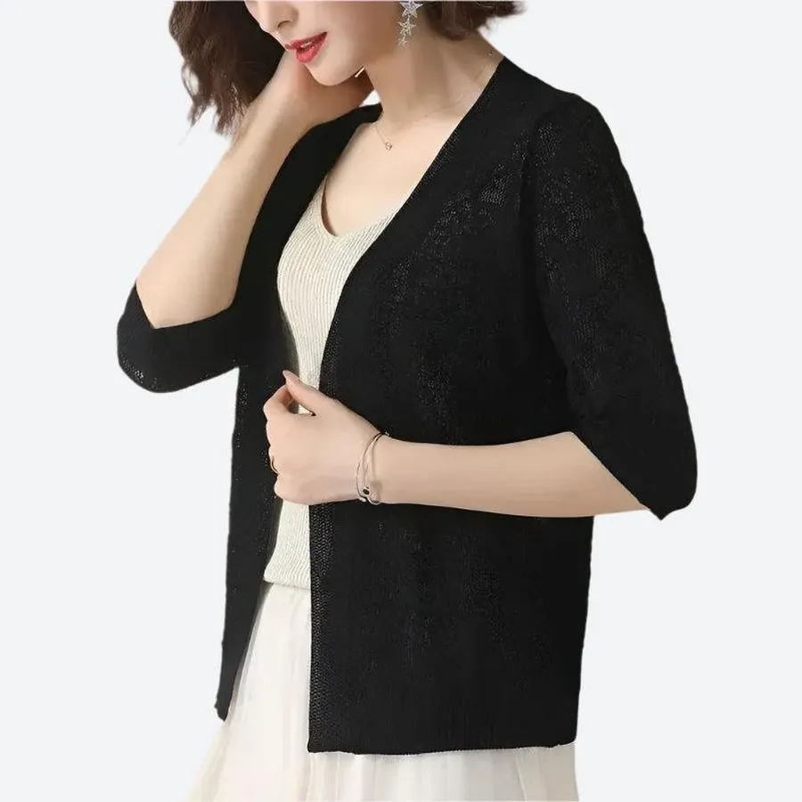 Lightweight Open-Front Knit Cardigans
