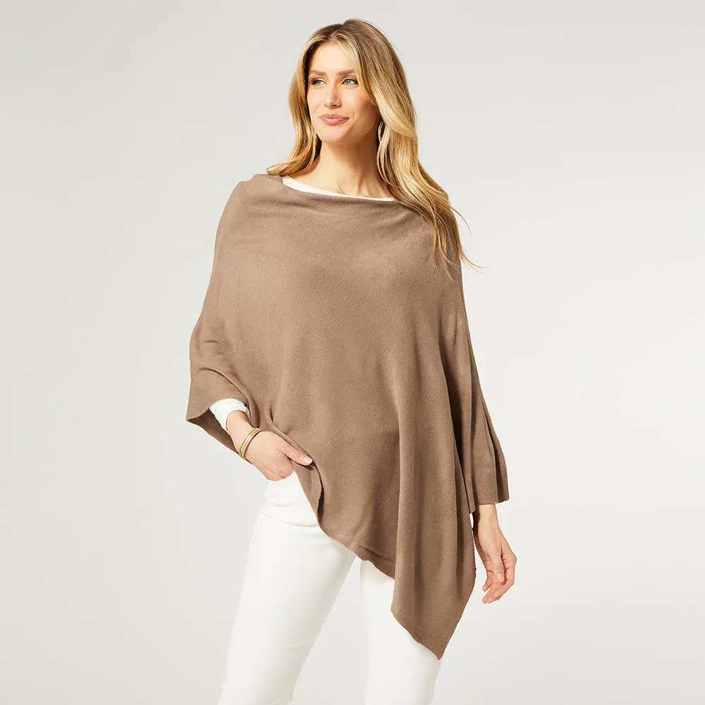 Lightweight Poncho in Mushroom