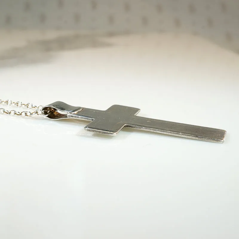 Lightweight Sterling Silver Cross Necklace