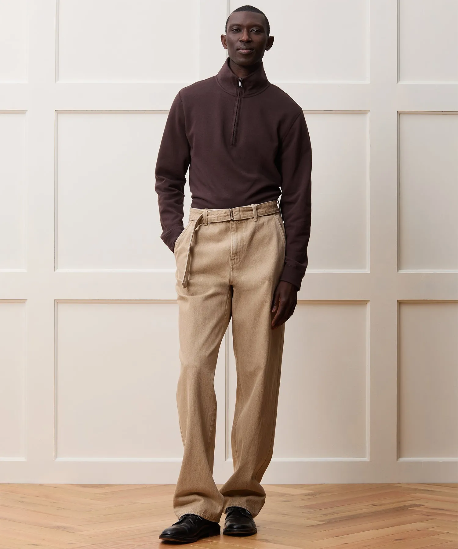 Lightweight Terry Cloth Quarter-Zip