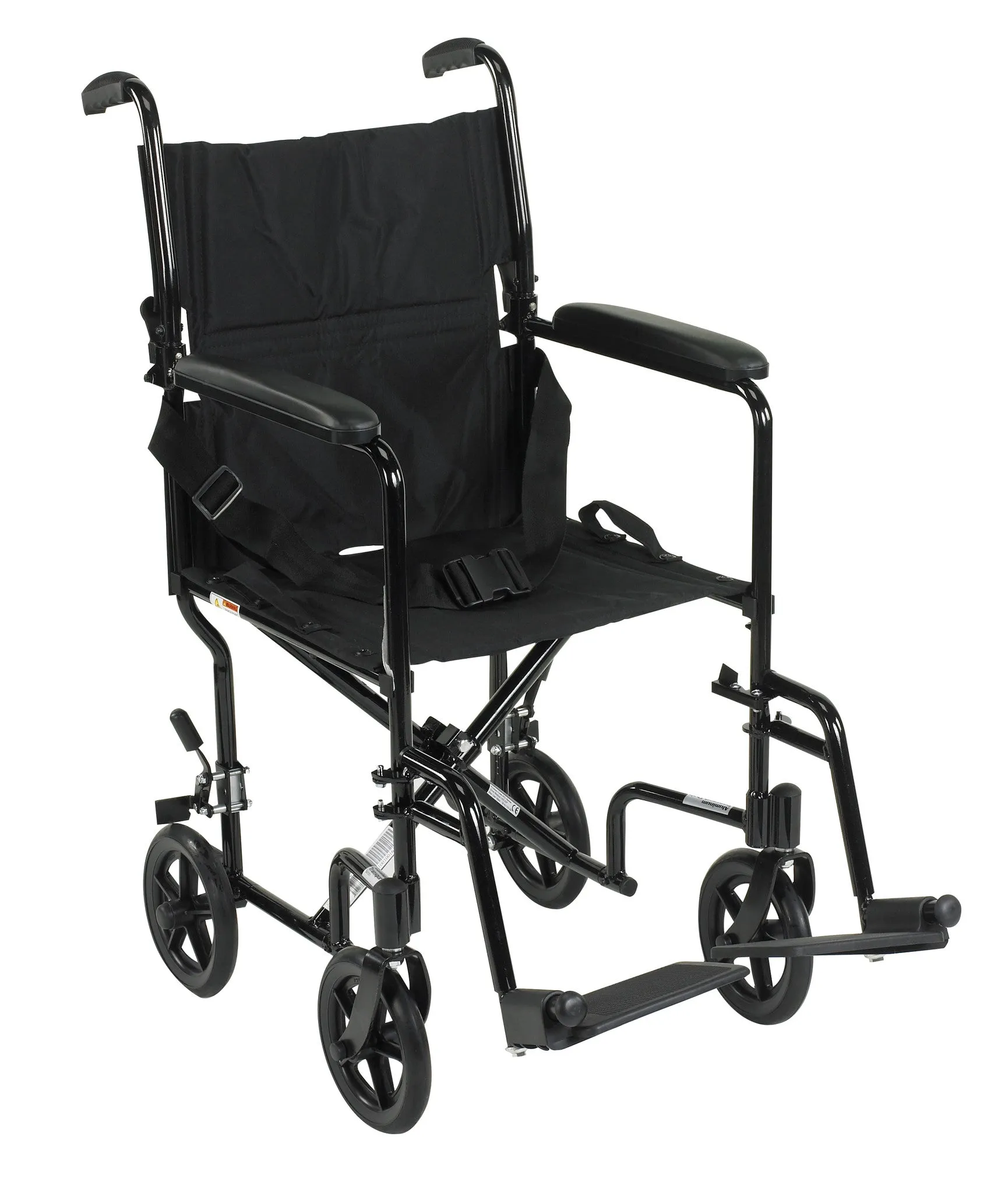 Lightweight Transport Wheelchair, 17" Seat, Black