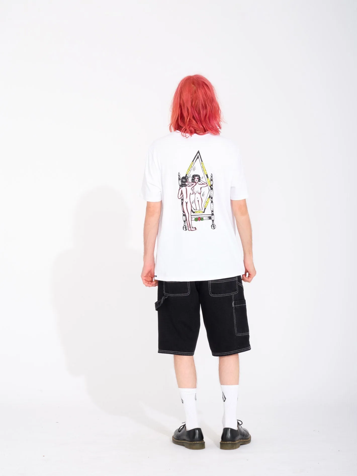 Lintell Mirror T-shirt - WHITE