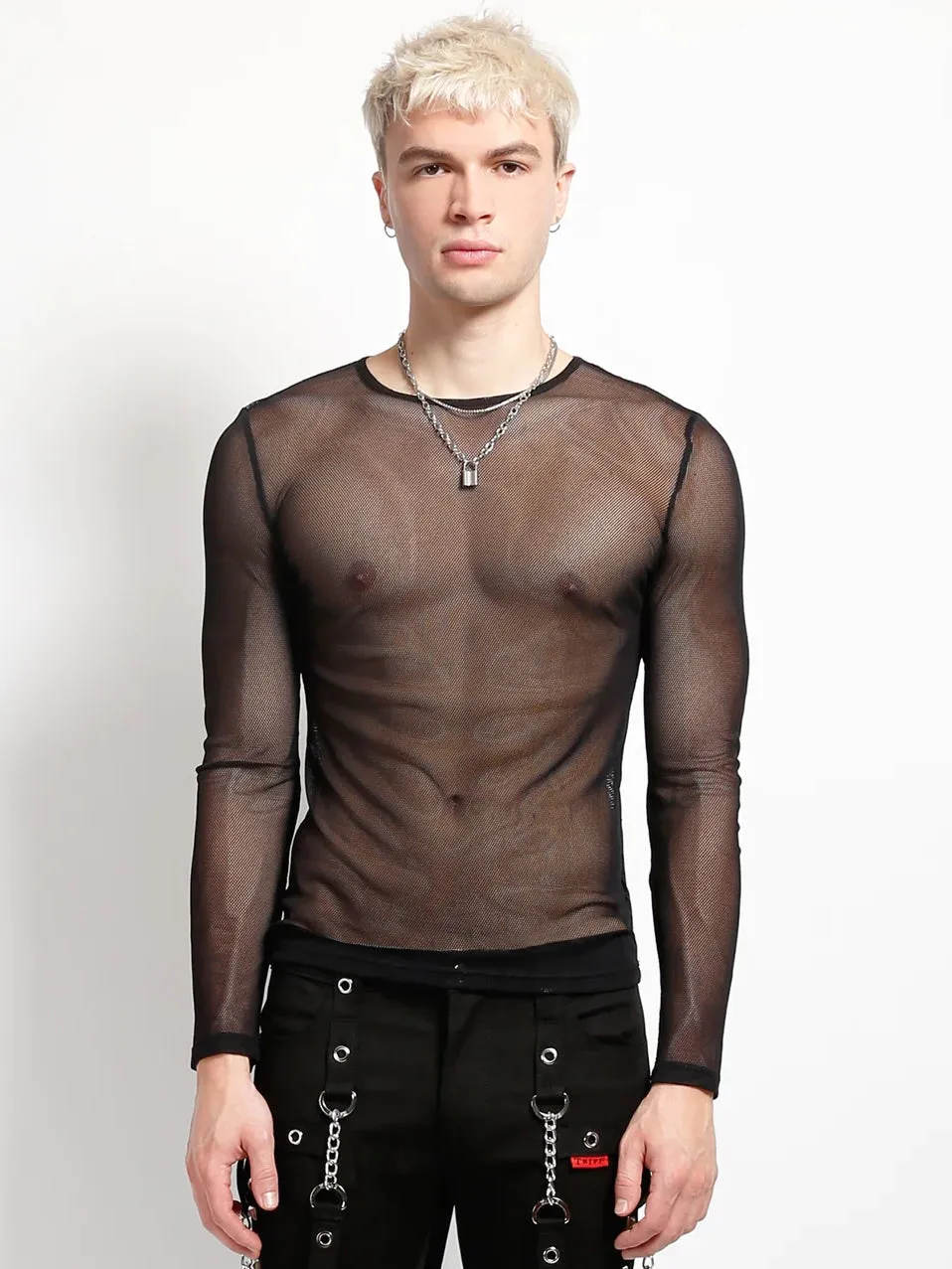 Long Sleeve Fishnet Top