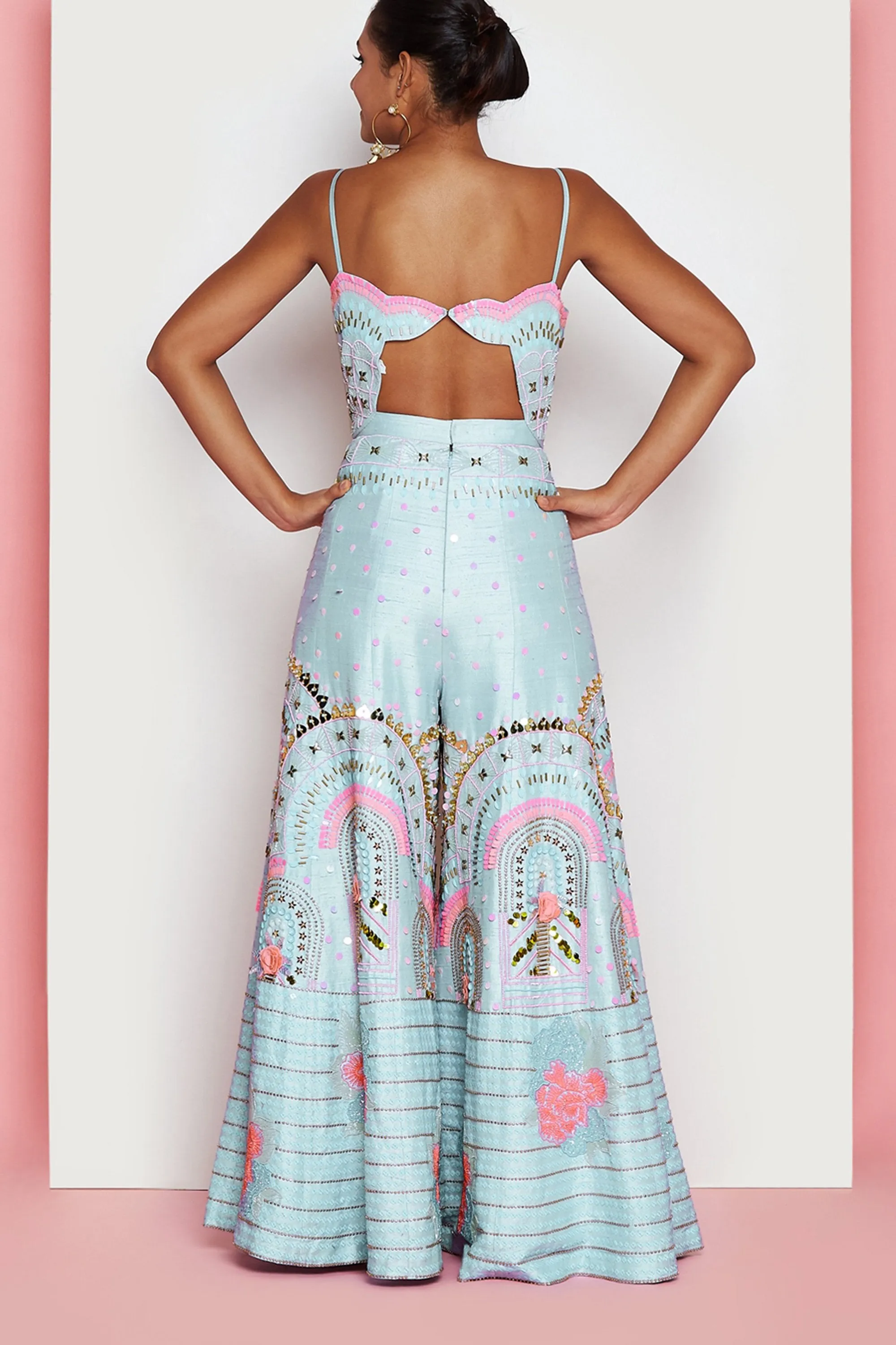 LOVE HEROIN - POWDER BLUE JUMPSUIT