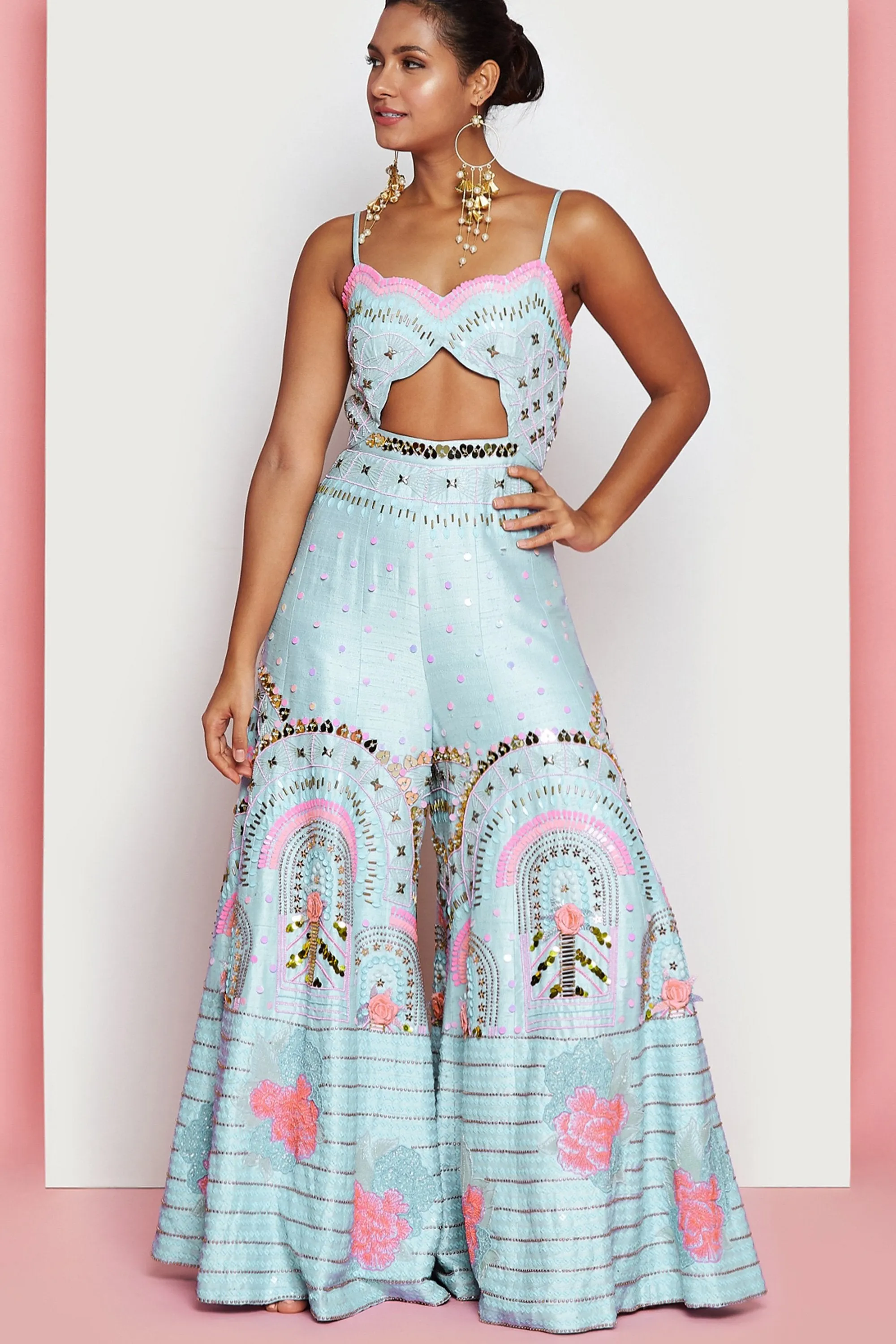 LOVE HEROIN - POWDER BLUE JUMPSUIT
