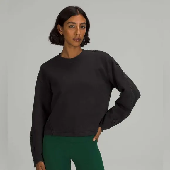 Lululemon Braided Sleeve Pullover Black Size 4