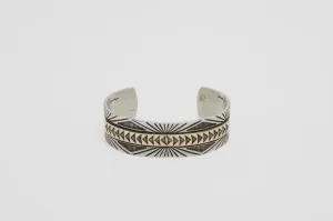 M. M. Rogers Sterling and Gold Men's Cuff