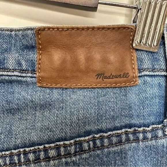 Madewell The High-Rise Slim Distressed Boyjean in Lita Wash: Step-Hem Size 26
