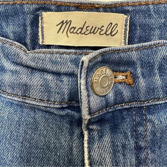 Madewell The High-Rise Slim Distressed Boyjean in Lita Wash: Step-Hem Size 26