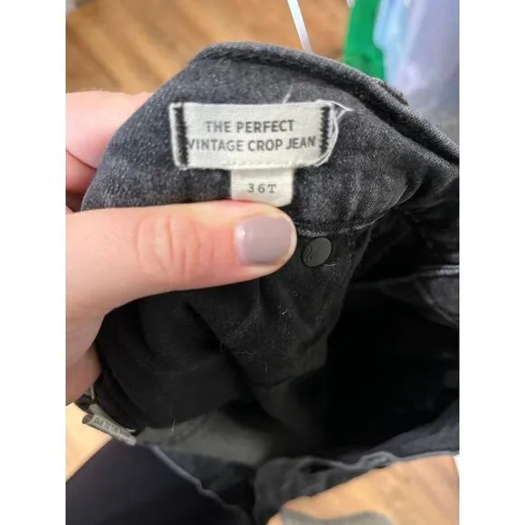 Madewell The Perfect Vintage Crop Jean in Gray Size 36 *Tall*