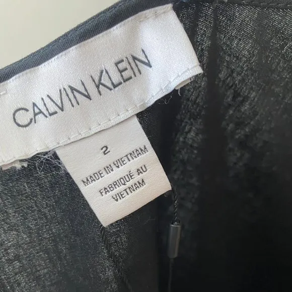 💖MEGA SALE💖 Calvin Klein 1880 0215 010 Women's Dress Black Side Pockets Zipper
