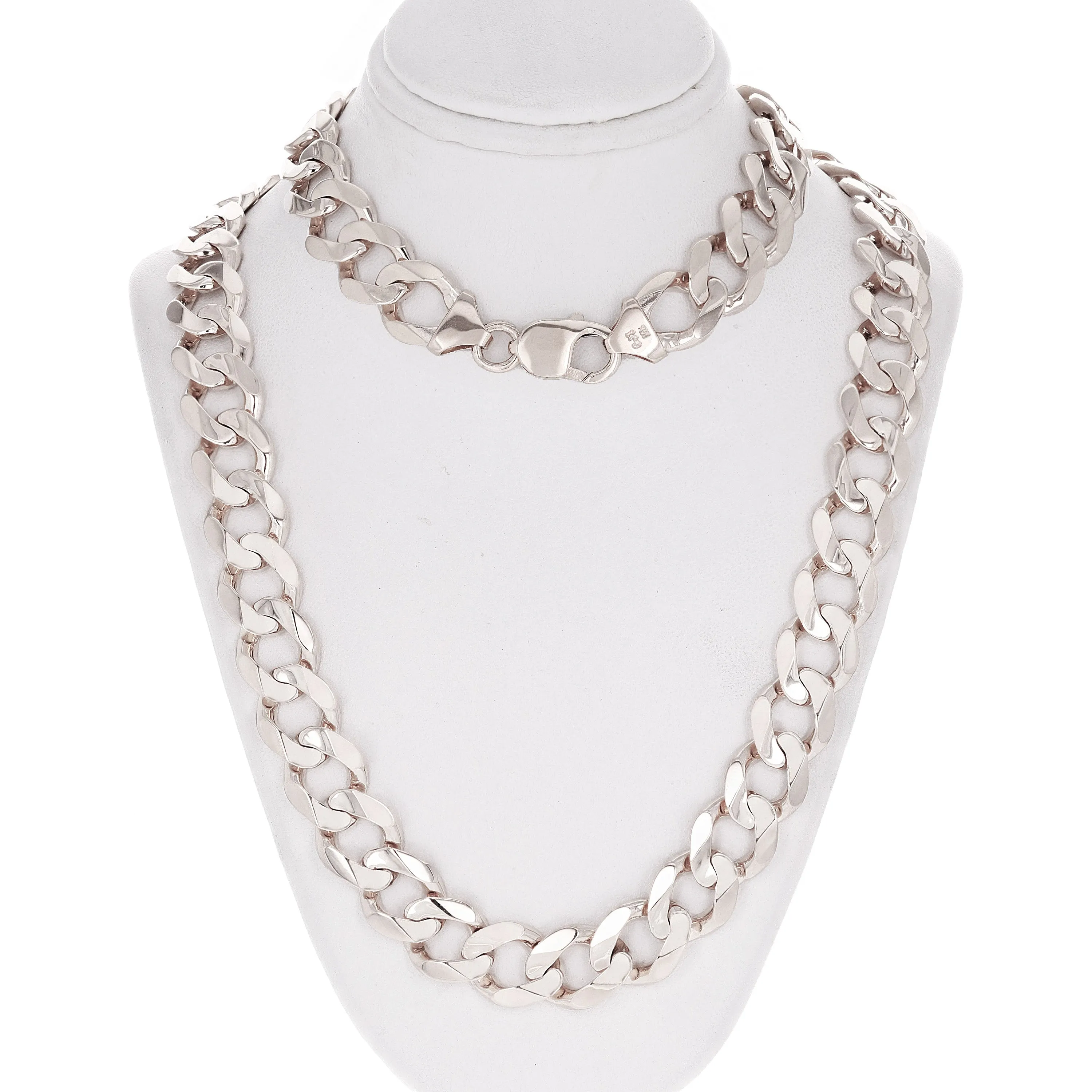 Men's 14k Solid Yellow White or Rose Gold Flat Cuban Necklace 20" - 28" 12.5mm