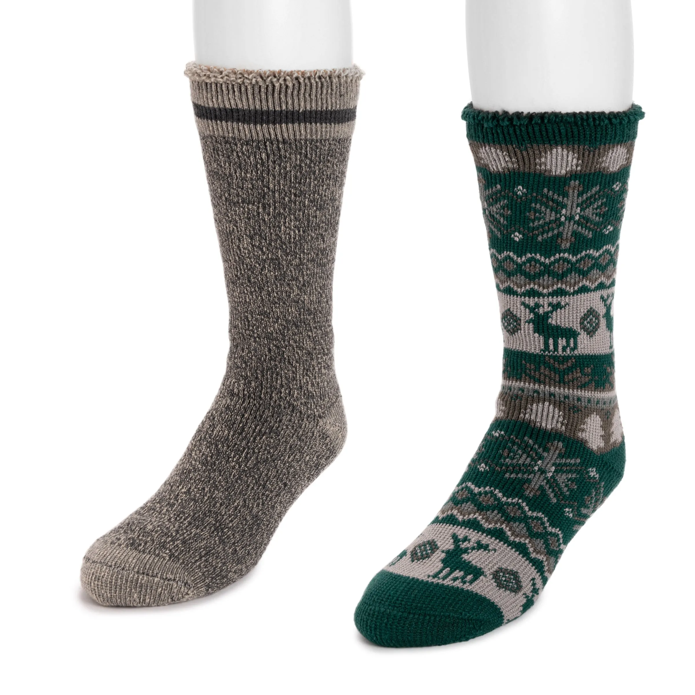 Men's 2 Pair Pack Heat Retainer Crew Socks