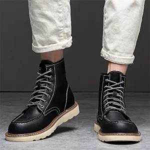 Men's Autumn Winter Vintage Plus Size Cargo Boots