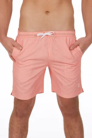 Men's Board Shorts In An Orange Stripe