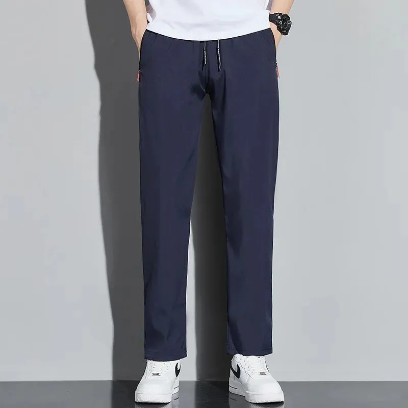 Men's Casual Pants: Business Stretch Slim Fit Elastic Waist Joggers