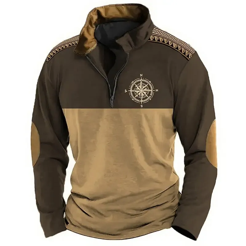 Men's Casual Stand-Up Collar Pullover