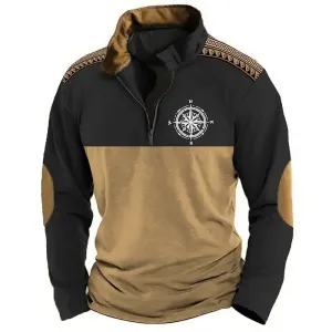 Men's Casual Stand-Up Collar Pullover