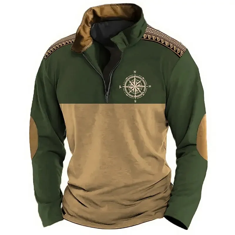 Men's Casual Stand-Up Collar Pullover
