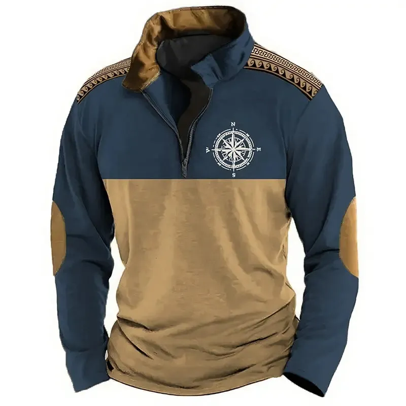 Men's Casual Stand-Up Collar Pullover
