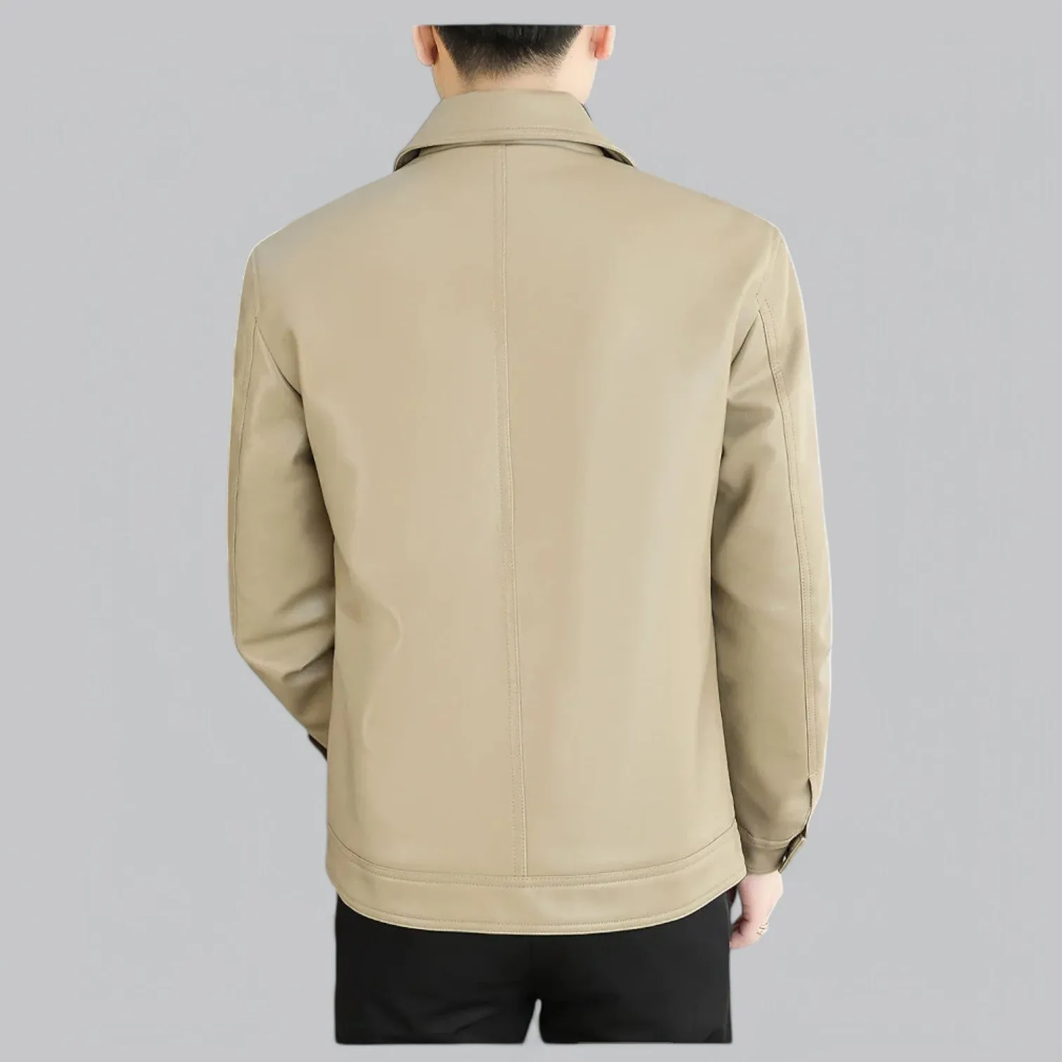 Men's Classic Leather Biker Jacket | Slim Fit, Genuine Leather, Bomber Style