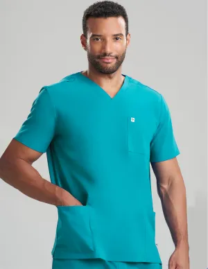 Mens Classic Scrub Top - Teal
