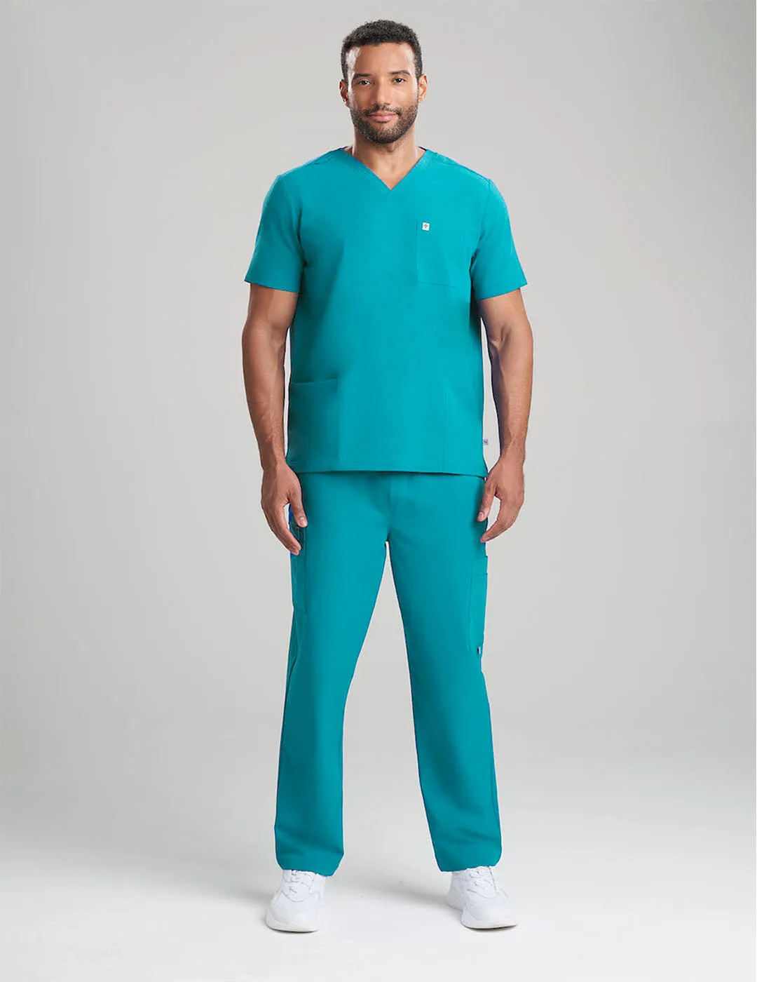 Mens Classic Scrub Top - Teal