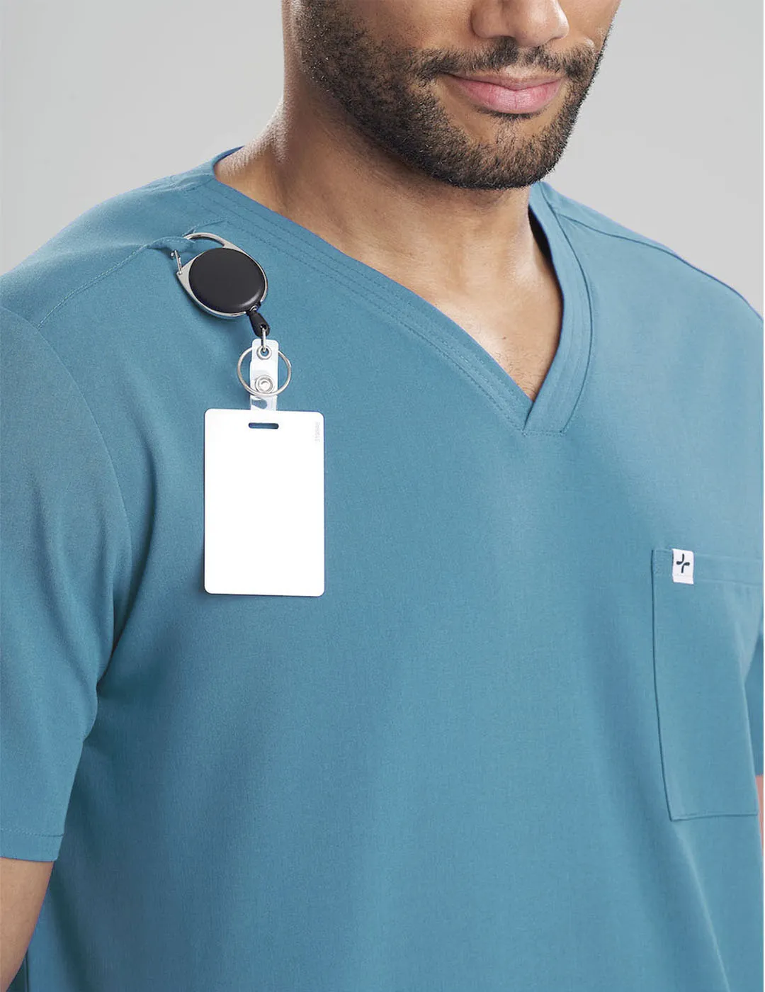 Mens Classic Scrub Top - Teal