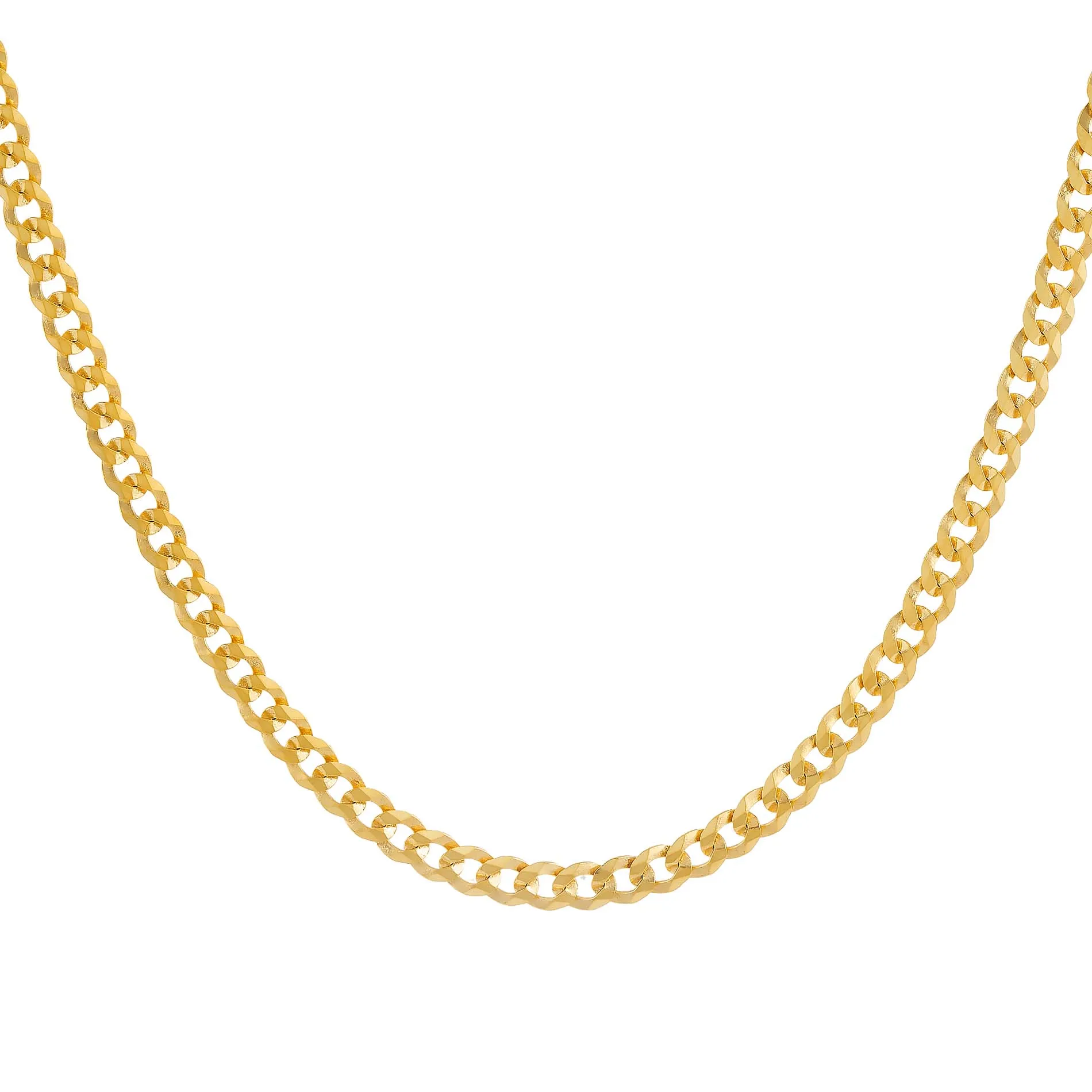 Men's Flat Cuban Chain Necklace